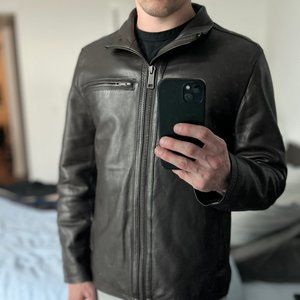 Marc New York Dark Brown Leather Jacket